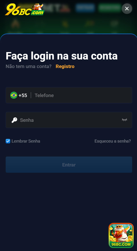 96bc.com - seguro login premium para fazer login